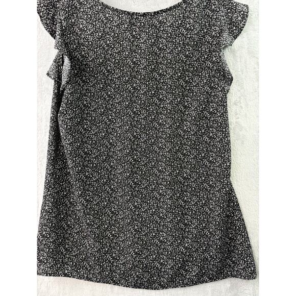 Express Ruffle Cut-Sleeve V-Neck Blouse – Snake Pattern – Size Small - Picture 2 of 6